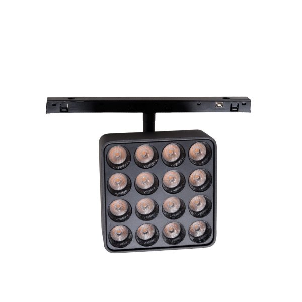  Raster do szynoprzewodu LED czarny kwadrat minimalistyczny nowoczesny On-Off- MICRO11 N0013N MAXLIGHT