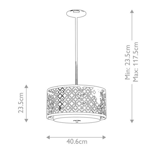 Designerska lampa wisząca Ziggy Elstead Lighting Lakierowane srebro 