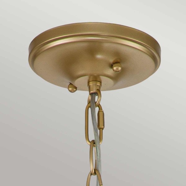 Mała lampa wisząca Larkin 2 źródła światła naturalny mosiądz designerska metalowa KL-LARKIN-P-S-PNBR KICHLER