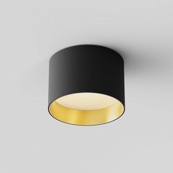 Lampa Sufitowa Tuba Czarno Złota LED MAYTONI VEGA C089CL-8W3K-BMG