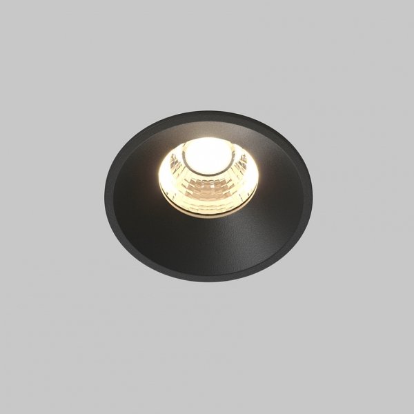 Czarna Oprawka Wpuszczana Downlight Round Maytoni DL058-7W3K-B