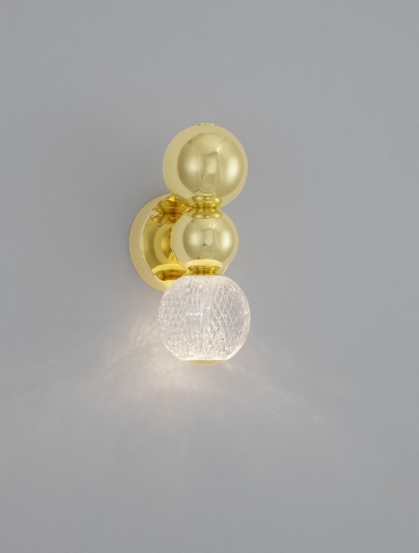 Kinkiet Ścienny Kula Glamour LUCES EXCLUSIVAS PONCE LE42705 Molekularna Lampa Art Deco