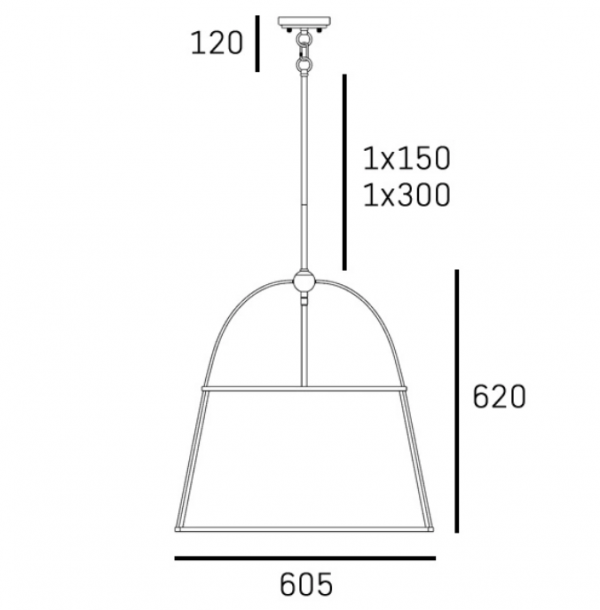 Klasyczna lampa wisząca mosiężna abażurowa dekoracyjna z geometrycznym detalem SAVANNAH P05545BR-WH