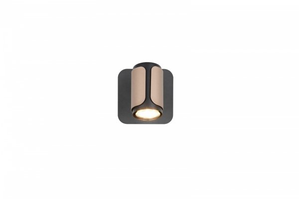 Nowoczesna lampa ścienna kinkiet brązowa regulowana tuba uniwersalna minimalistyczna metalowa GILLAN 814570165 Trio