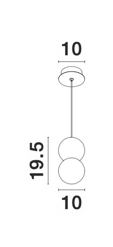 Lampa wisząca betonowo szklane kule IBAGUE LE42063 Luces Exlusivas 