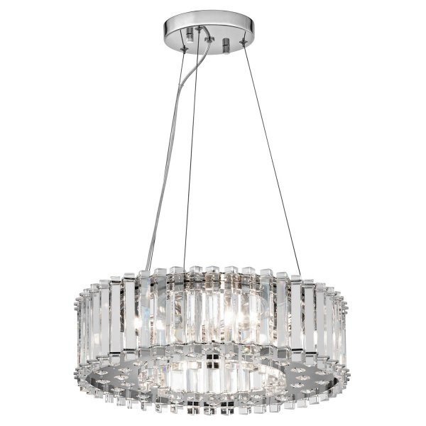 Lampa wisząca Crystal Skye 6 źródeł światła glamour szklany okrąg nowoczesna KL-CRYSTAL-SKYE-P-A KICHLER
