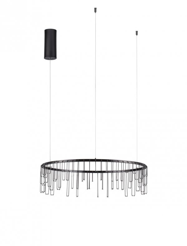 Elegancka Czarna Lampa Wisząca w Kształcie Okręgu Luces Exclusivas HUARAZ LE44450