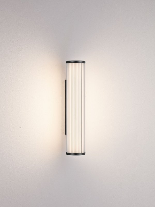 Lampa ścienna kinkiet LED tuba z ryflowanego szkła 30cm minimalistyczny zmiana barwy światła IP44 ALEGRANZA LE45768 Luces Exclusivas