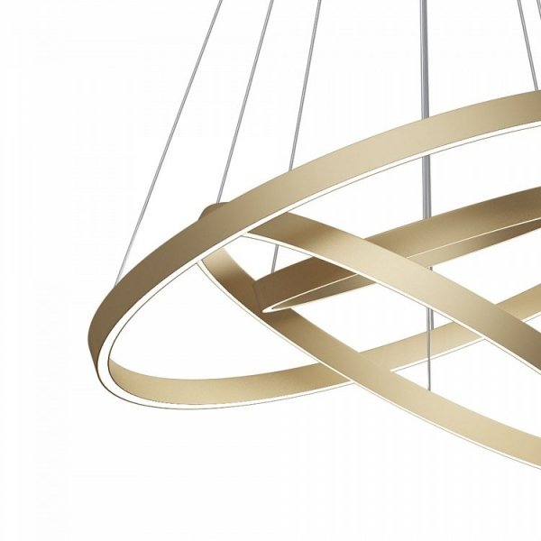 LAMPA WISZĄCA OKRĄGŁA ZŁOTA GLAMOUR RING MAYTONI RIM MOD058PL-L100BS3K RING ZŁOTE KOŁA LED