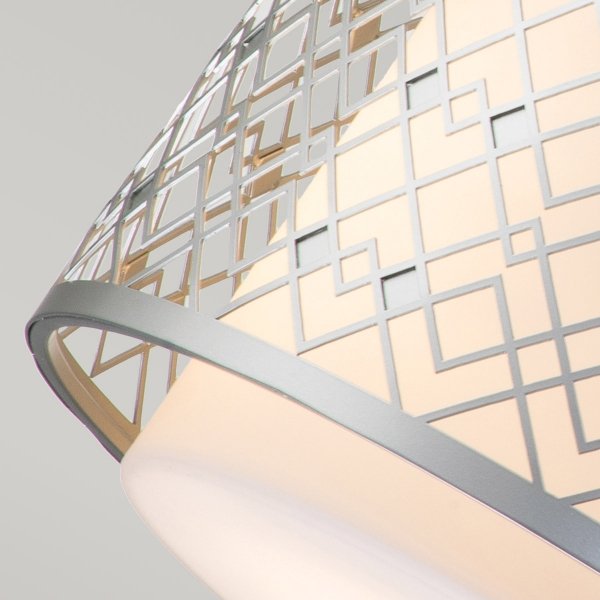 Designerska lampa wisząca Ziggy Elstead Lighting Lakierowane srebro 