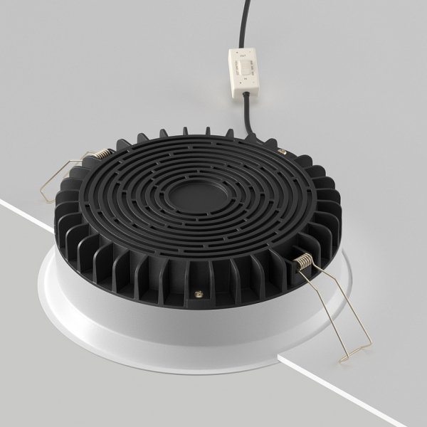 Okrągła Oprawa Wpuszczana Do Łazienki Downlight Okno Maytoni DL055-24W3-4-6K-W