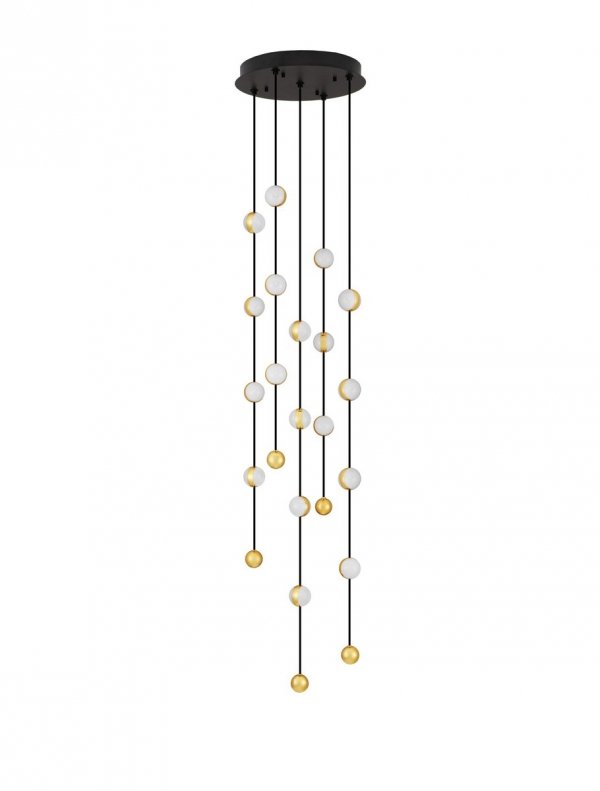 Nowoczesna designerska lampa wisząca złote kule CUTERVO LE44601 Luces Exlusivas