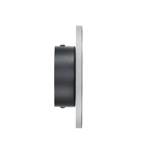Lampa ścienna kinkiet czarny okrągły 20cm płaski metalowy minimalistyczy NYX ST-8293W/20 black Step Into Design
