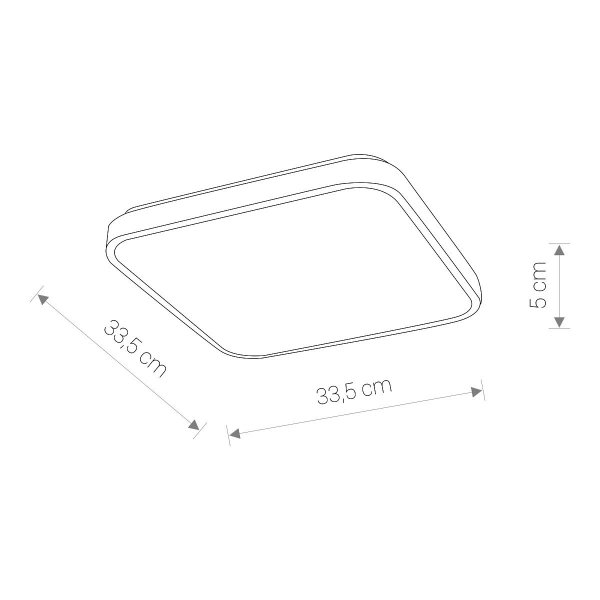 BIAŁY KWADRATOWY PLAFON DO ŁAZIENKI IP44 NOWODVORSKI 8135 AGNES SQUARE LED WHITE 16W 3000K 