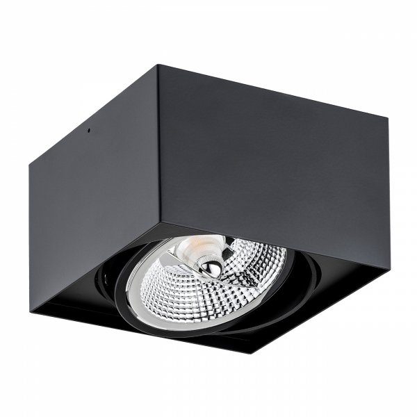 Lampa sufitowa plafon kostka elegancka nowoczesna minimalistyczna czarna AR111 RODOS PLUS 4754 Argon