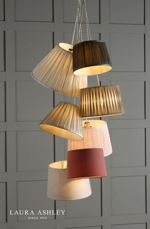 Klosz Abażur 20cm LAURA ASHLEY Fenn Silk White DAR LIGHTING LA3677438-Q (Abażur- Bez Podstawy)