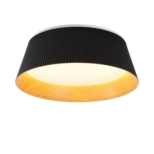 Nowoczesny czarny plafon sufitowy FRILL LED karbowany klosz ST-DL6487-C-BK Step Into Design