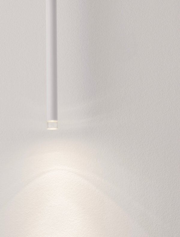 Minimalistyczna lampa wisząca LED aluminiowa zwis biała uniwersalna klasyczna nad stół do salonu sypialni NOVENCIO LE45461 Luces Exclusivas