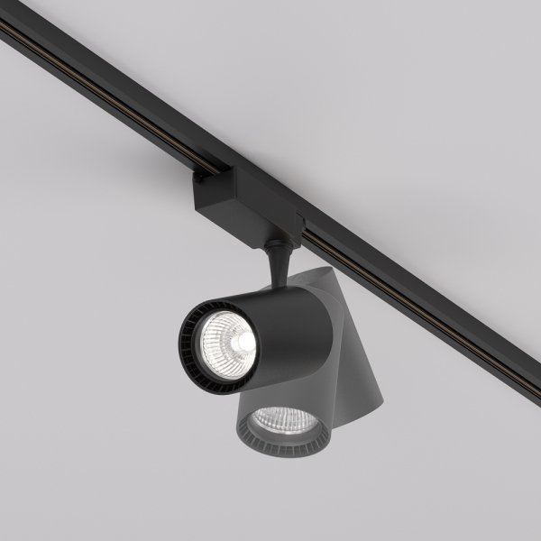 Lampa szynowa reflektor szynoprzewody jednofazowe LED nowoczesny aluminium czarna regulowana tuba VUORO MAYTONI TR003-1-26W4K-S-B