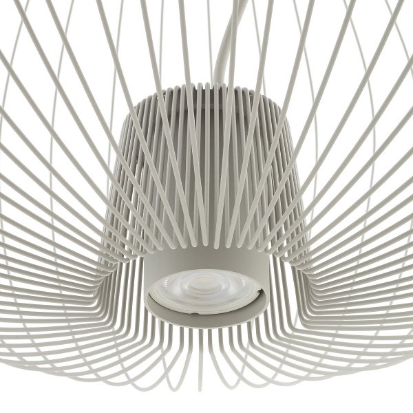 Nowoczesna Lampa Wisząca w Stylu Loft Szara PUMPKIN M SILK GRAY 11244 NOWOVORSKI
