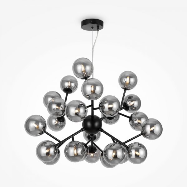 Nowoczesna Designerska Czarna Lampa Wisząca Molekularna Szklane Kule DALLAS MAYTONI MOD545PL-24B
