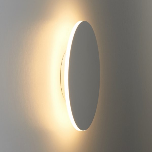 Lampa ścienna kinkiet biały okrągły 25cm płaski metalowy minimalistyczy NYX ST-8293W/25 white Step Into Design