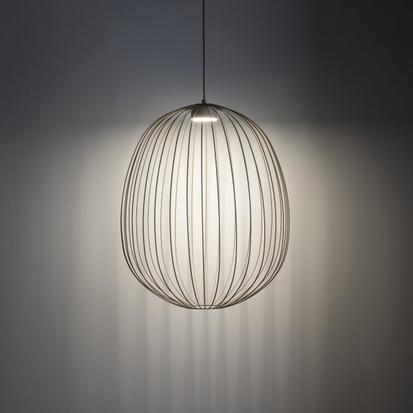 Beżowa lampa wisząca ażurowa druciana owalna minimalistyczna loftowa uniwersalna klasyczna SPHERA L 11303 TK-LIGHTING