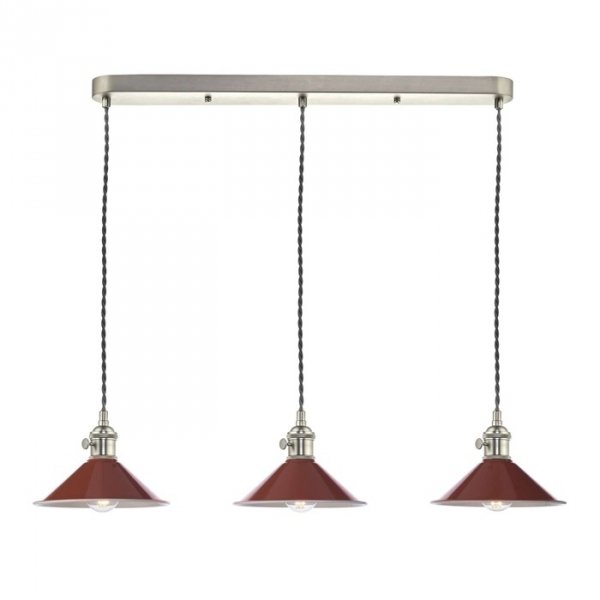 Chrom Lampa Wisząca Vintage Czerwone Klose HADANO HAD3661-08 DAR LIGHTING