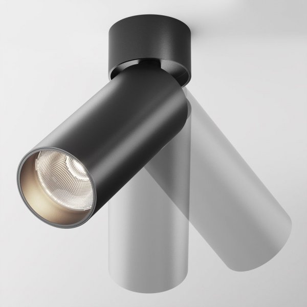 Lampa Sufitowa Tuba Czarna Aluminiowa FOCUS LED C055CL-L12B4K-W-B MAYTONI