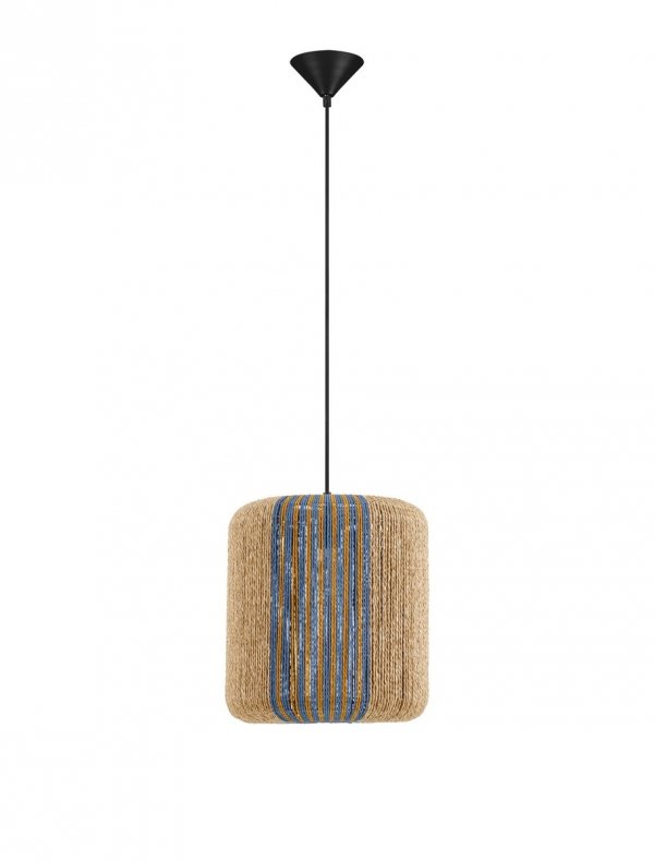 Lampa wisząca sznurkowa pleciona owalna boho rystykalna industrialna nad stół do salonu sypialni ZORTINA LE45350 Luces Exclusivas