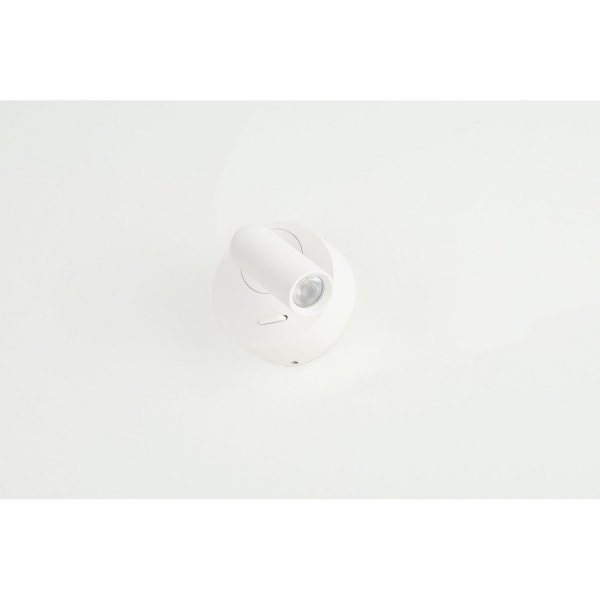 Minimalistyczny Kinkiet Ścienny Nowoczesny LED Biały Z Włącznikiem LUGANO AZ5627 AZZARDO