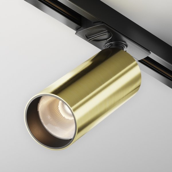Ścieżka świetlna lampa szynowa regulowana LED aluminium czerń i mosiądz Focus LED MAYTONI TR021-1-12W3K-W-BBS
