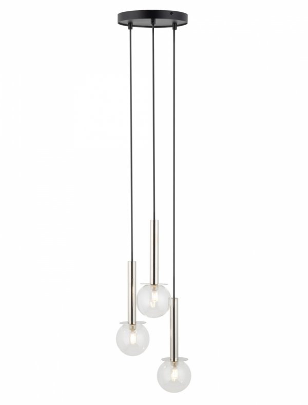 Lampa wisząca szklane kule srebrna Daisy 3 Sigma 40752