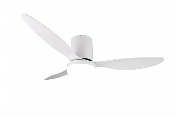 Nowoczesna lampa sufitowa z wiatrakiem LED biała klasyczna minimalistyczna ściemnialna na pilota GÖTEBORG R64202131 Rl