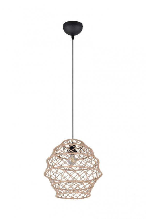 Lampa wisząca pleciona kolor naturalny owalna boho rystykalna industrialna minimalistyczna nad stół do salonu sypialni HIVE R31681936 Rl