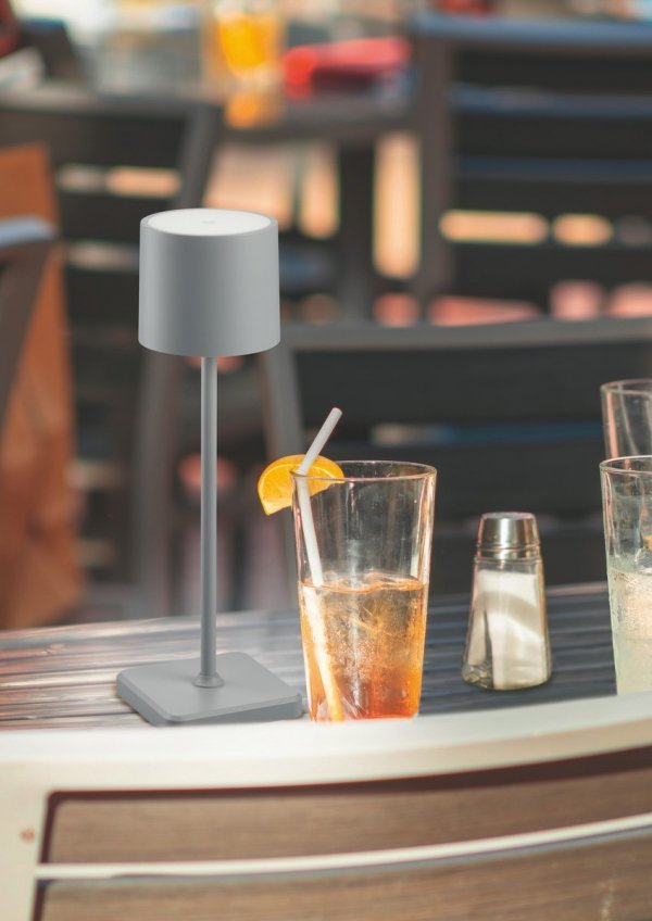 Lampka Stołowa Przenośna Akumulatorowa Szara LED FERNANDEZ R54096177 RL