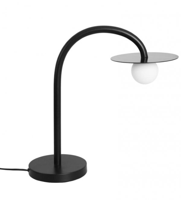 Minimalistyczna Lampka Stołowa Czarna LED Nowoczesna ENIGMA T0053 MAXLIGHT