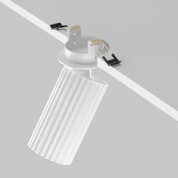 Lampa sufitowa lampa wbudowana tuba regulowana aluminium biała Calipso MAYTONI C110CL-01-GU10-W