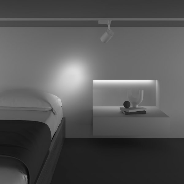 Lampa szynowa reflektor szynoprzewody jednofazowe LED nowoczesny aluminium biały regulowana tuba VUORO MAYTONI TR003-1-10W3K-S-W