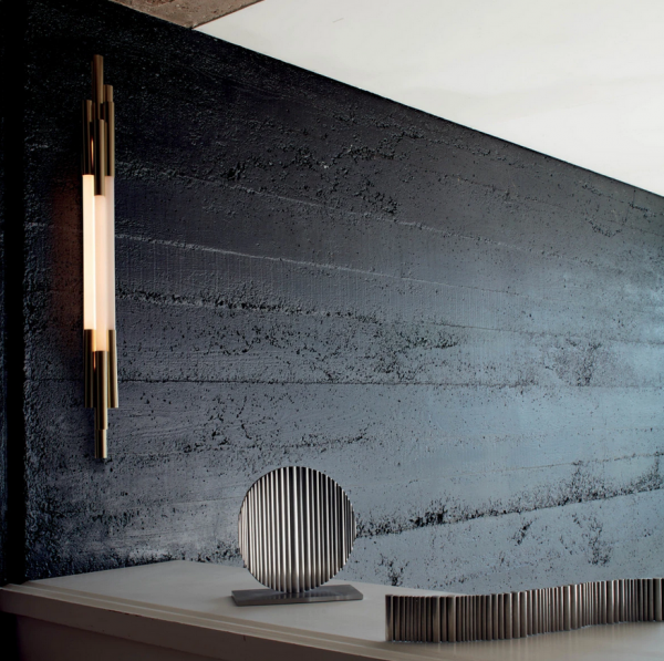 Lampa ścienna szklana z dekoracyjnych rurek 150cm złota designerska dekoracyjna ORG W 1500 DCW Editions