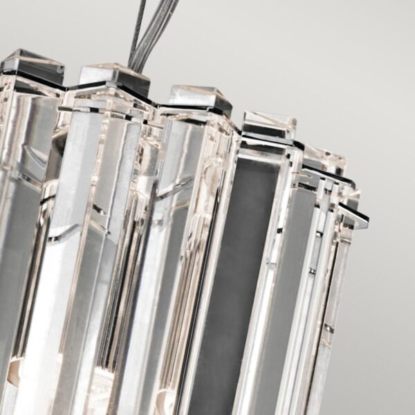 Mała lampa wisząca Crystal Skye 2 źródła światła glamour szklana tuba nowoczesna KL-CRYSTAL-SKYE-MP KICHLER