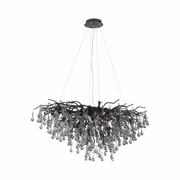 Lampa Wisząca ICICLE 2192-18 Zuma Line Czarny | Nowoczesny Żyrandol 11xG9