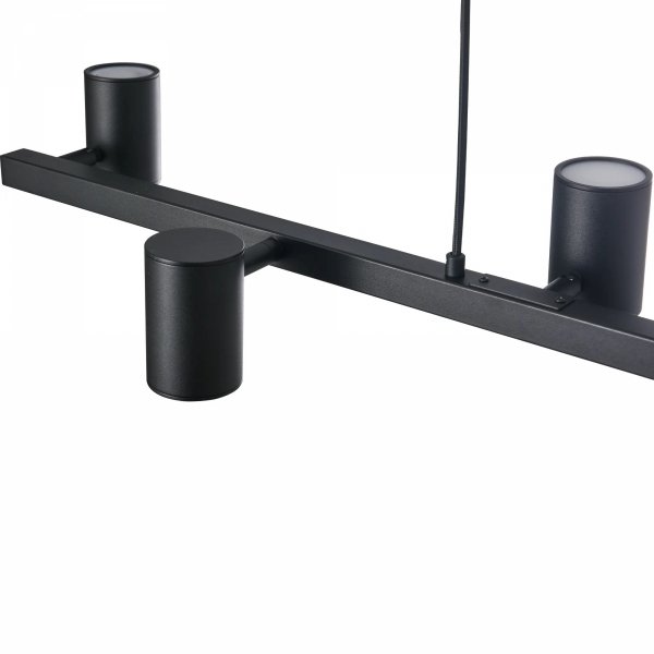 Lampa wisząca Noe Long do salonu do biura PL0111-BK Yaskr czarna GU10