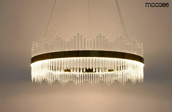 Kryształowa złota lampa wisząca LED w stylu glamour FLORENS 60 GOLD MSE010100363 Moosee