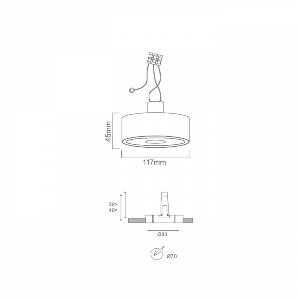 Oprawa natynkowa Neo Toupe Slim KG / Ufo Gold GU10 8W Orlicki Design OR86492