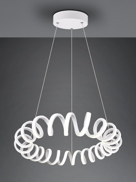 NOWOCZESNA BIAŁA LAMPA WISZĄCA LED OKRĄG SPIRALA CURL 325110131