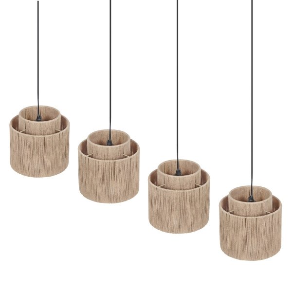 Naturalna lampa wisząca w stylu boho abażur z juty SMILLA 366800436 TRIO