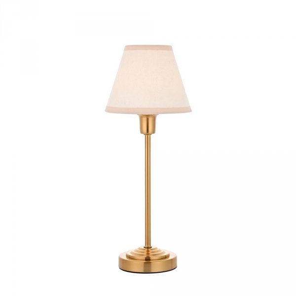 Klasyczna lampka stołowa nocna abażurowa mosiężna minimalistyczna uniwersalna Rise &amp; Ivy 120937 ENDON