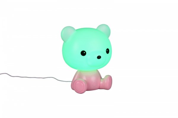 Nowoczesna lampa stołowa nocna LED dziecięca różowa dekoracyjna na komodę biurko zmiana kolorów CUTIE R57991193 Rl