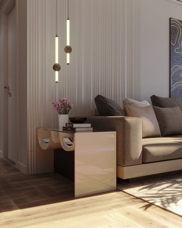 Nowoczesna lampa wisząca listwa z kulą LED kamień naturalny designerska Verdes P0611 Maxlight 